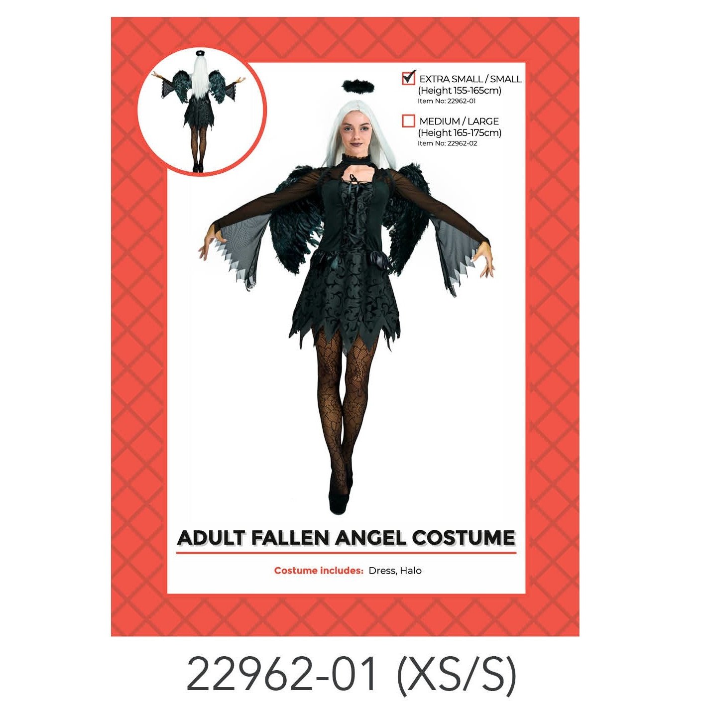 Adult Fallen Angel Costume (XS/S)