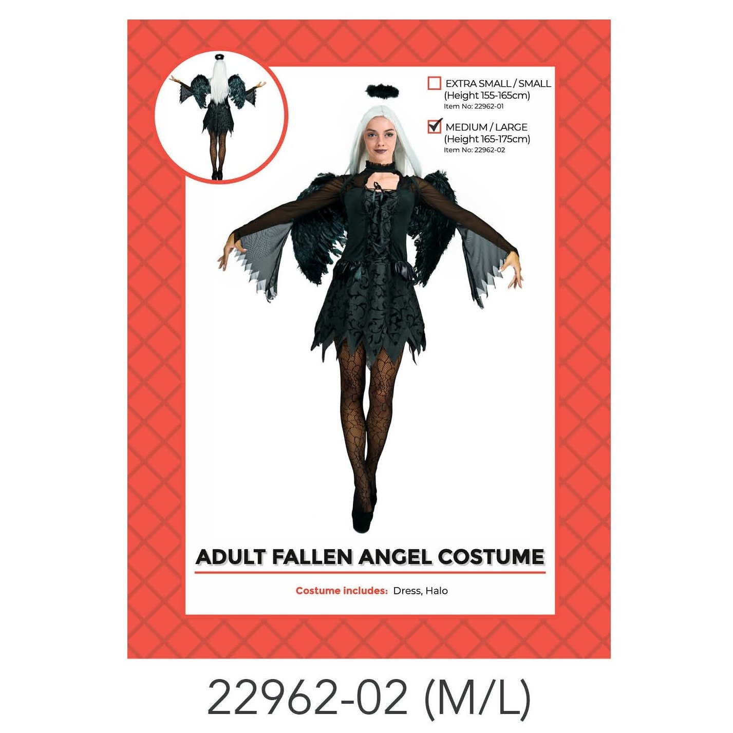 Adult Fallen Angel Costume (M/L)