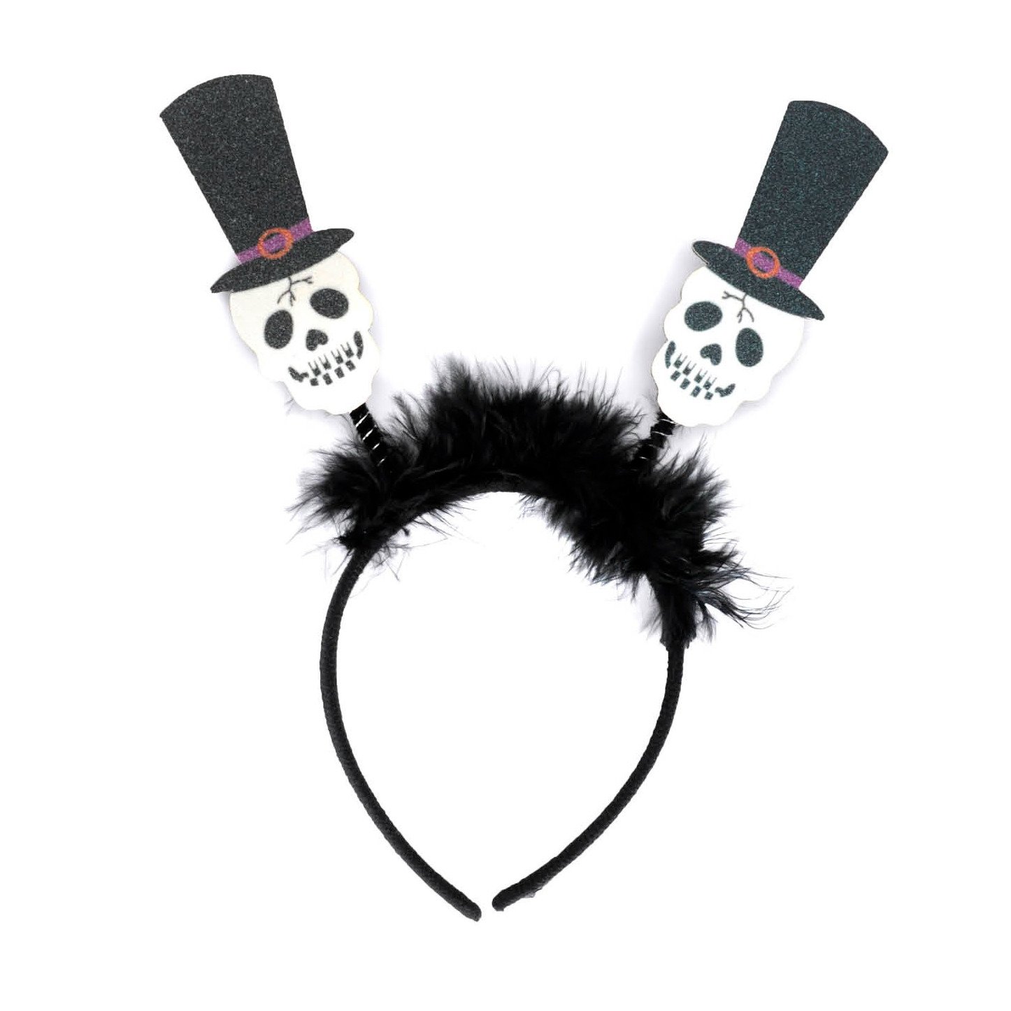 Skull With Top Hat Headband