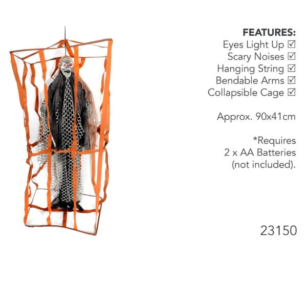 Hanging Skeleton Decoration with Cage