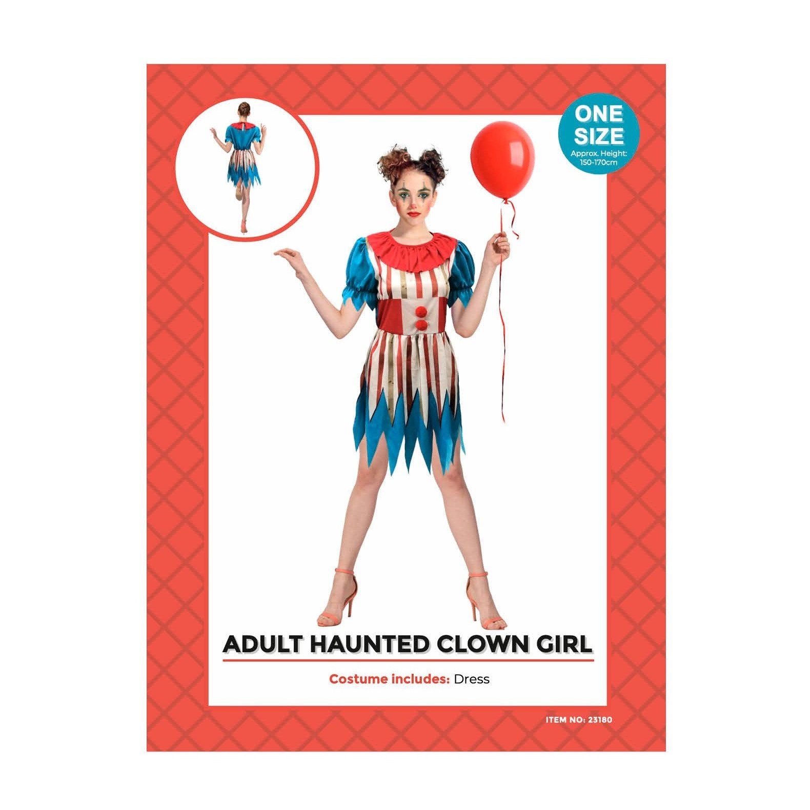 Adult Circus Clown lady costume