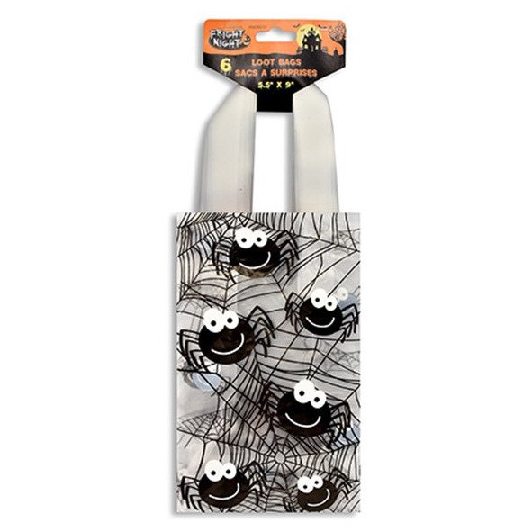 Halloween Trick Or Treat Bags 6Pk 14x20cm Bats