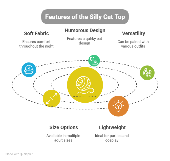 Key Features of the Adult Silly Cat Top
