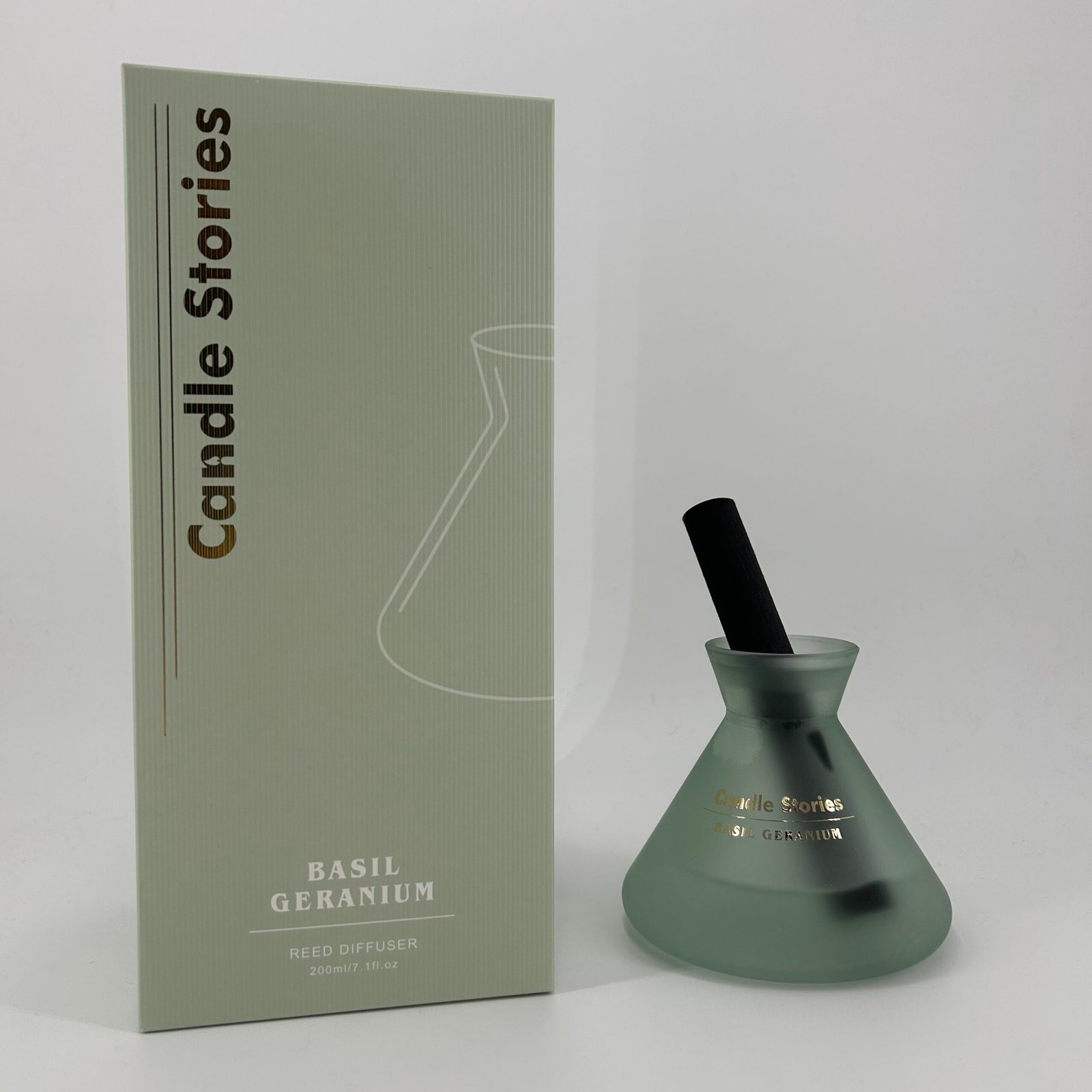 Conical Diffuser 200ml - Basil Geranium
