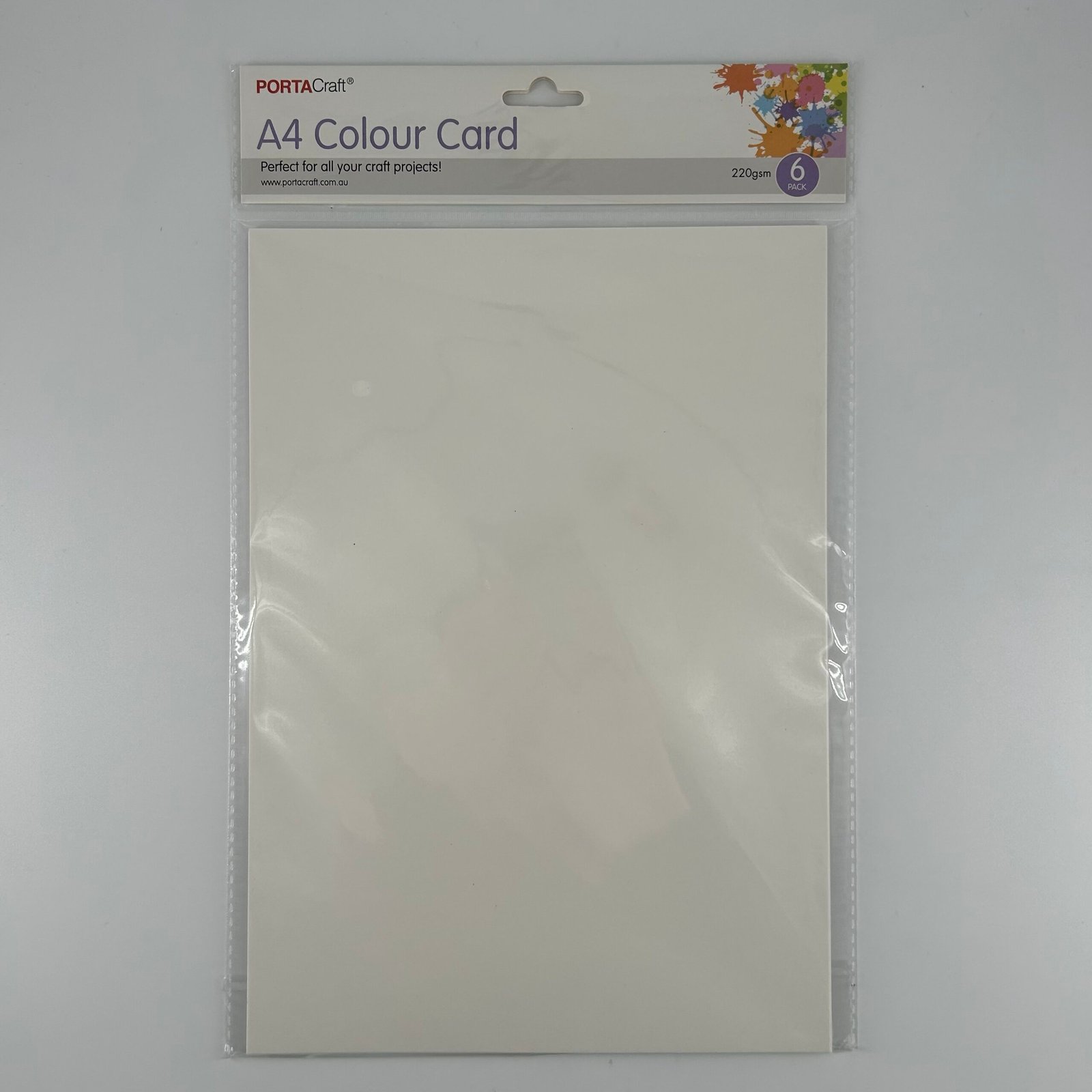 A4 Colour Card 6pk Cream