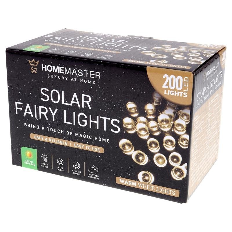 Fairy Light Solar 200LED 13.5m Total Length Warm White 2 functions