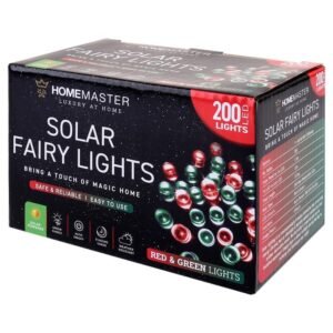 Fairy Light Solar 200LED 13.5m Total Length Red & Green 2 Functions