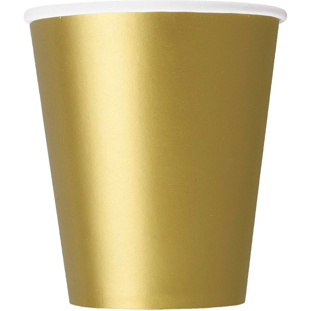 Gold 270ml paper cups - 8pk