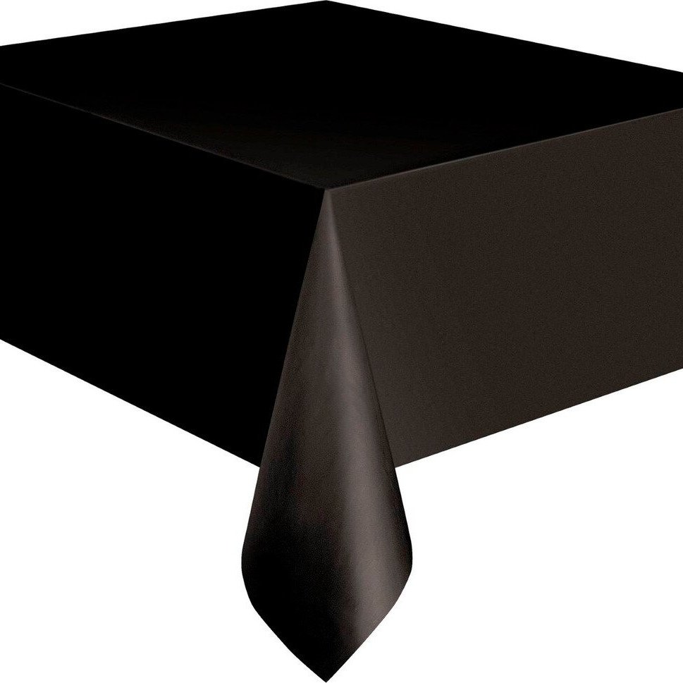 Black Rectangle Table Cover 137cm x 274cm (54" x 108")
