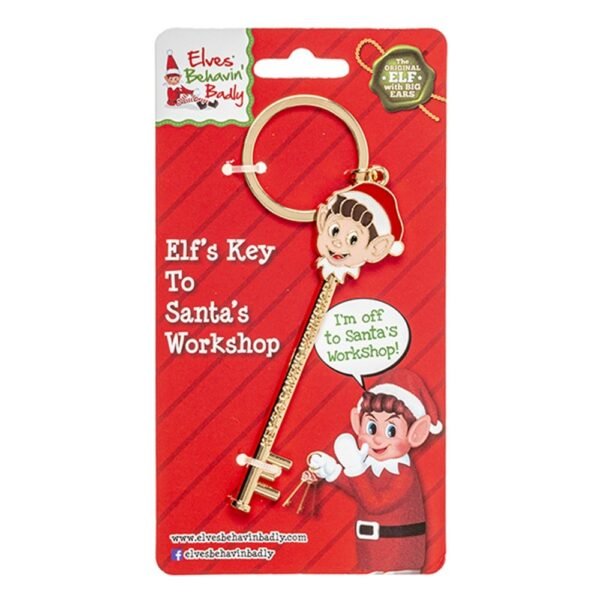 Christmas Elves Santas Workshop Keyring