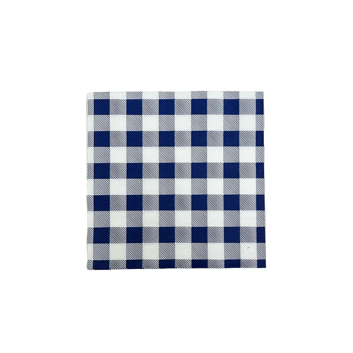 Blue Gingham Lunch Napkin 33x33cm 25pk