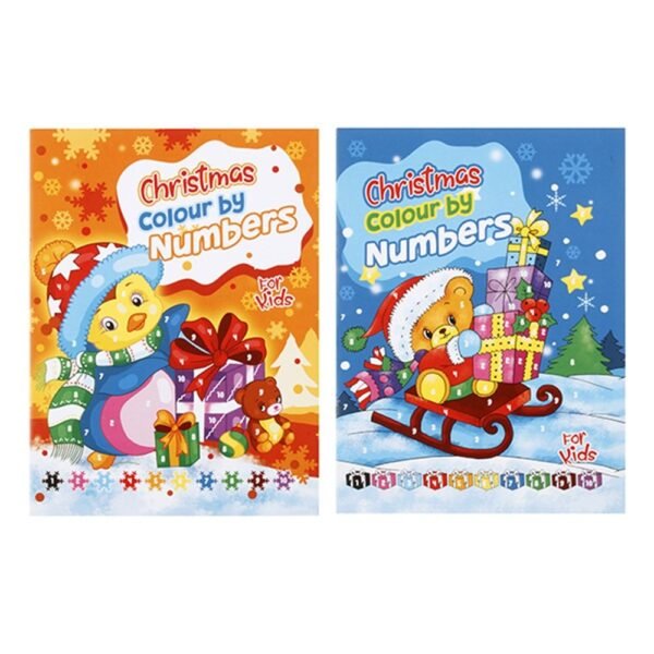 Book Colour By Numbers Christmas A4 32pg Baby Bear