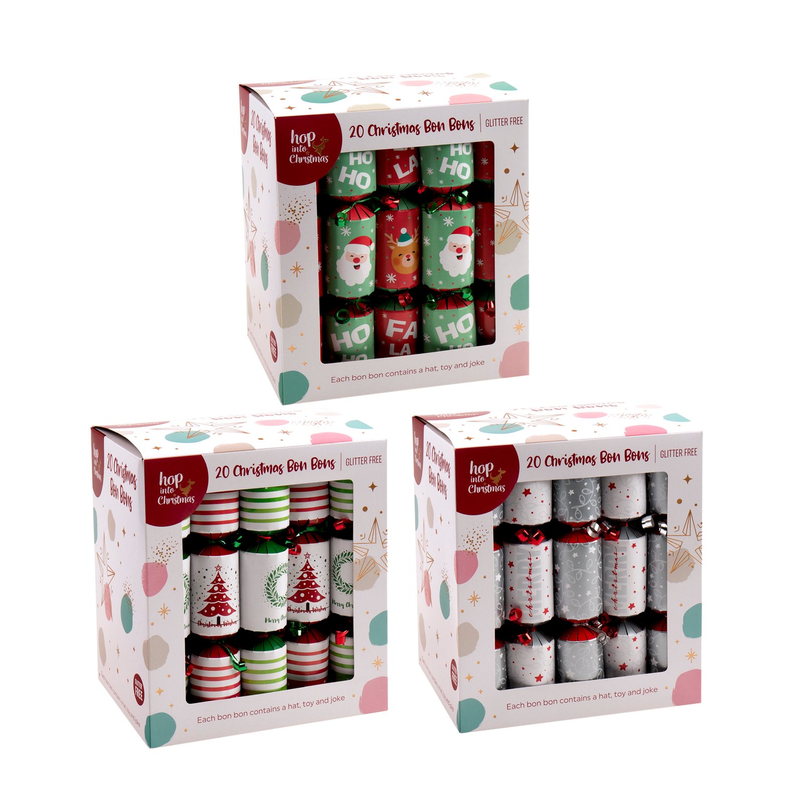 Bon Bons Christmas Box 20 22x4cm Santa/Reindeer
