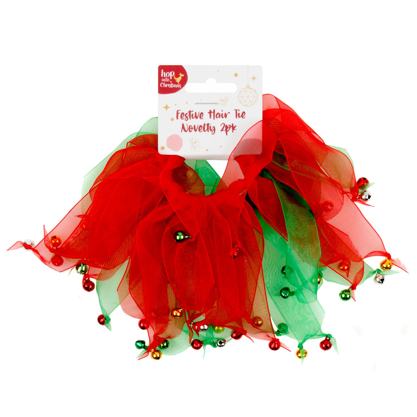 Hair Tie Novelty Christmas 2pk