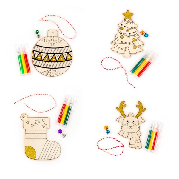 Decoration Christmas Ornaments Wooden DIY Bauble