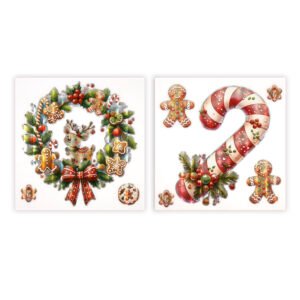 Stickers Window Christmas 30.5x30.5cm Candy Cane