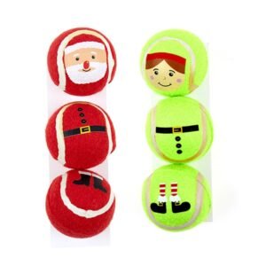 Dog Toy Christmas Tennis Balls 3pk 2 Red