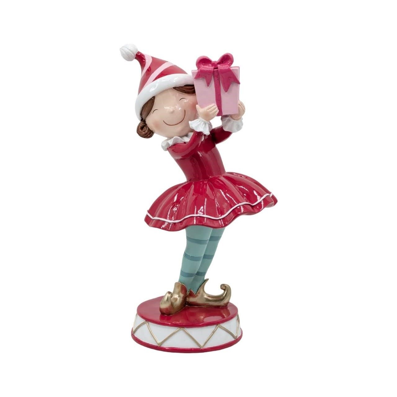 Xmas Candyland Girl Elf Resin 33Cm