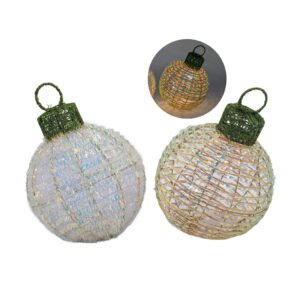 Xmas Iridescent Table Top Bauble 25X34Cm Vertical