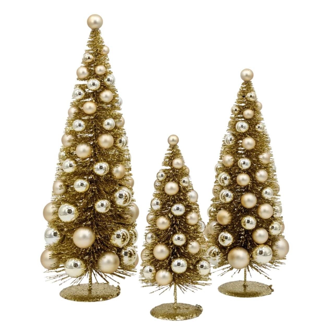 Xmas Gold Bauble Tree Deco 30Cm