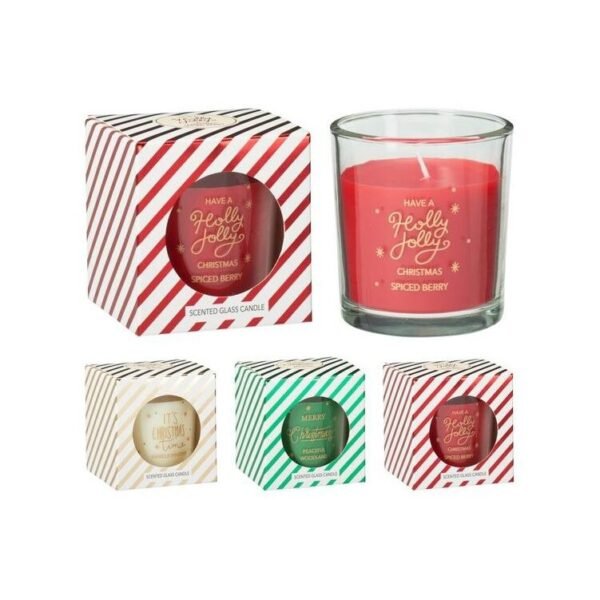 Scented Candle In Glass 7cm Spiced Berry (Red)