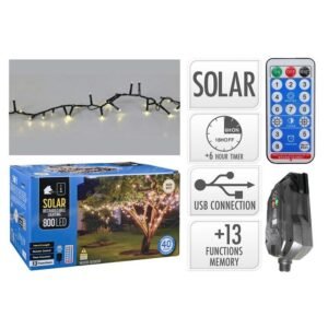Premium Solar String 800LED W/White 16M