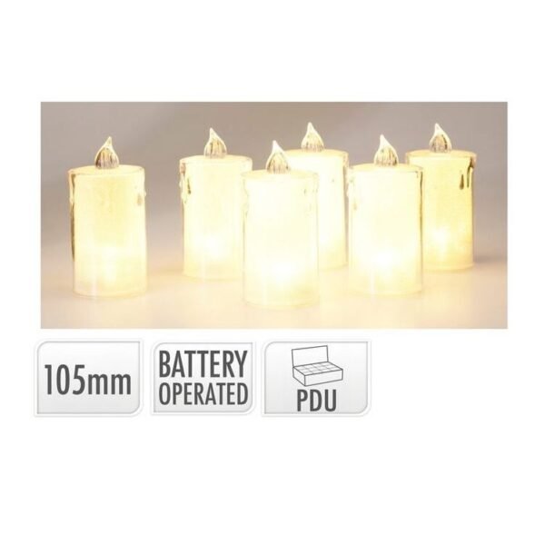 Candle Light with White 105mm Transparent