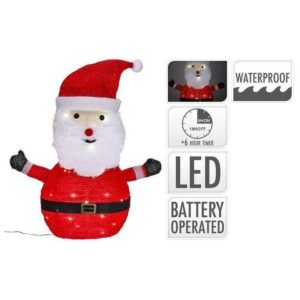 Santa 30LED 68Cm W/White B/O IP44