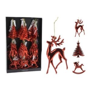 Hanging Decoration PP 14Cm Red Reindeer