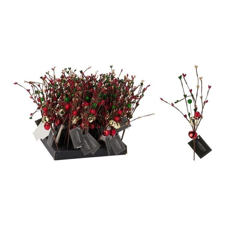 Branches With Bells Red/Green 23Cm