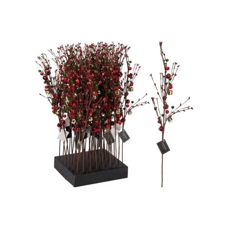 Branches With Bells Red/Green 60Cm