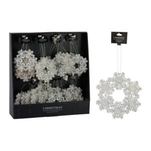 Hanging Decoration Wreath Silver 12Cm