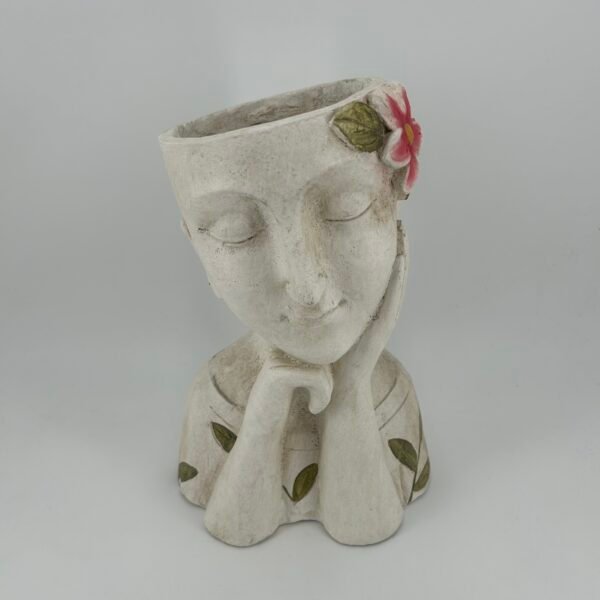 Polyresin Planter Resting Lady (20x17x31cm)