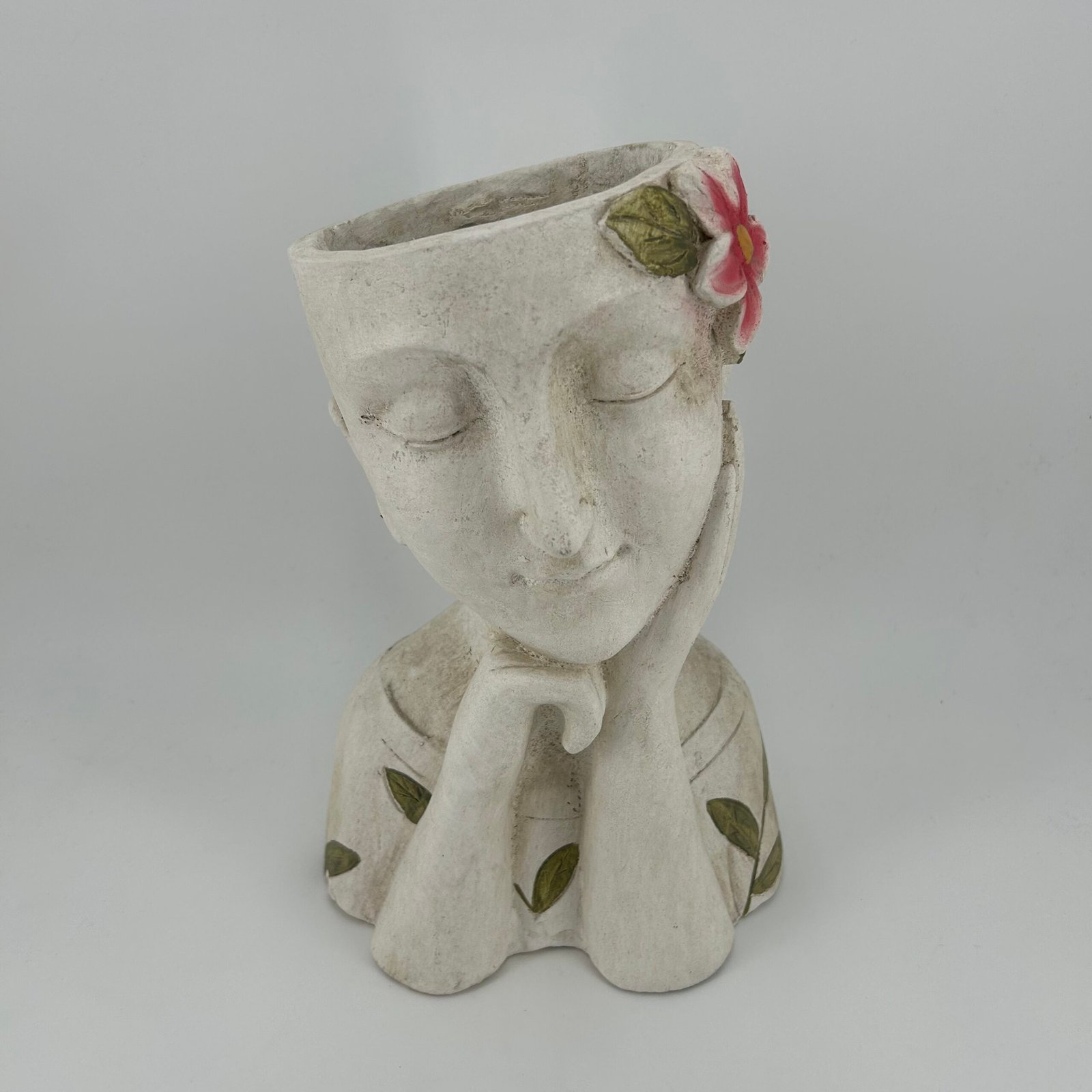 Polyresin Planter Resting Lady (20x17x31cm)
