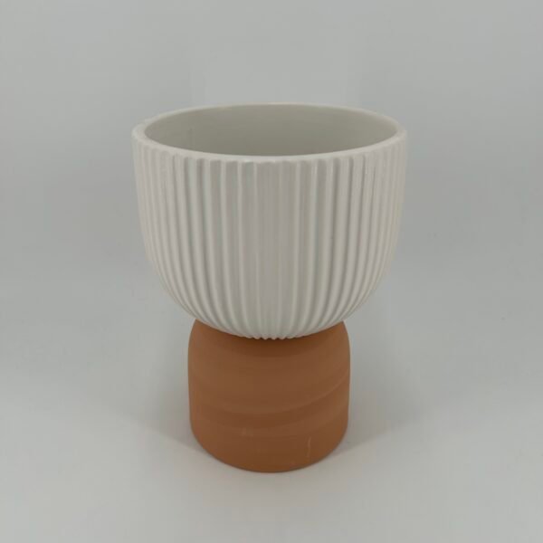 Clay Ceramic Designer Pot (15.2x15.2x20.8cm)