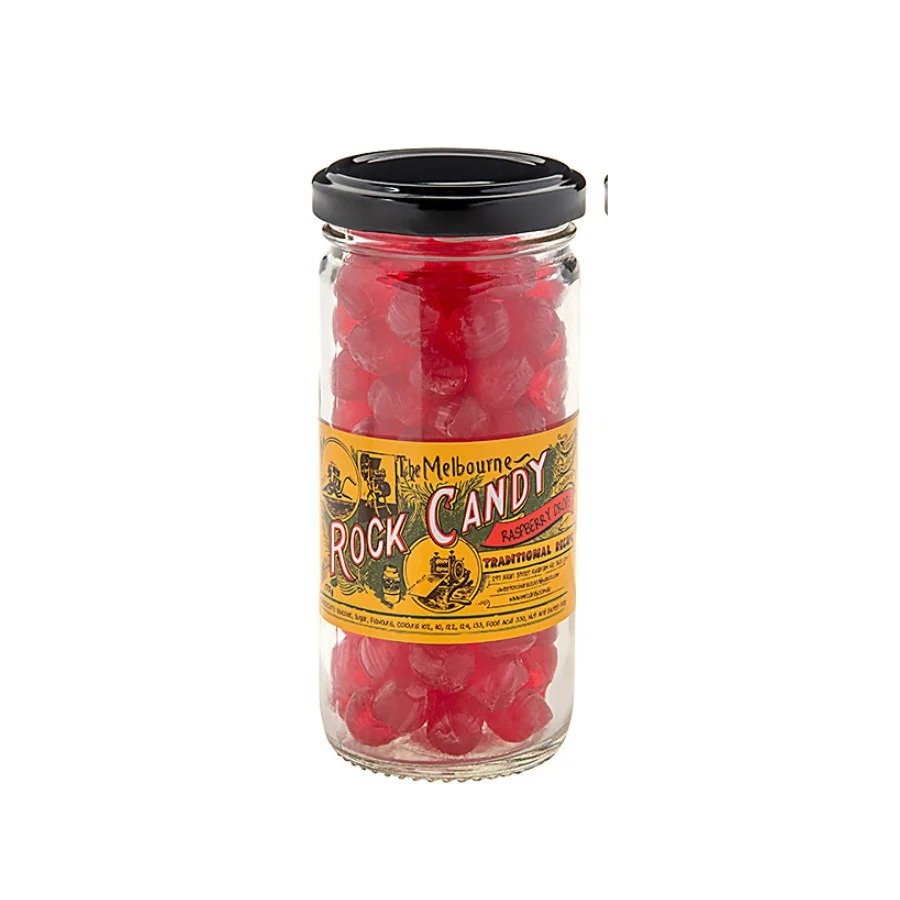 The Melbourne Rock Candy Co. Raspberry Drops 170g