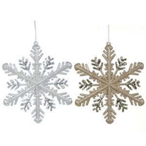30Cm Snowflake Champagne