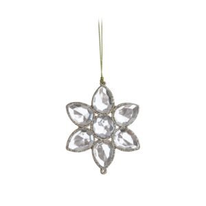 Pearl Snowflake Ornament 8Cm