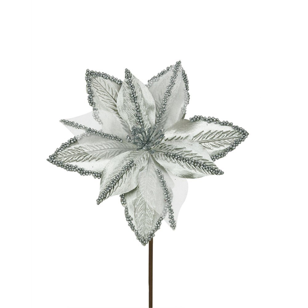 30Cm Gunmetal Poinsettia