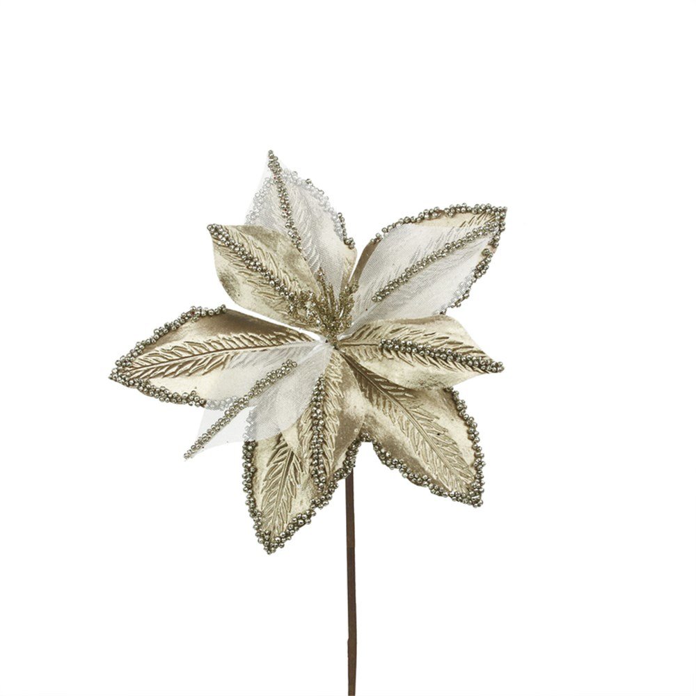 30Cm Copper Poinsettia