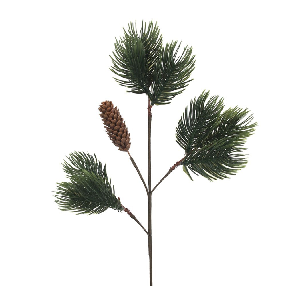 53Cm Green Pine Pick W/Pinecone