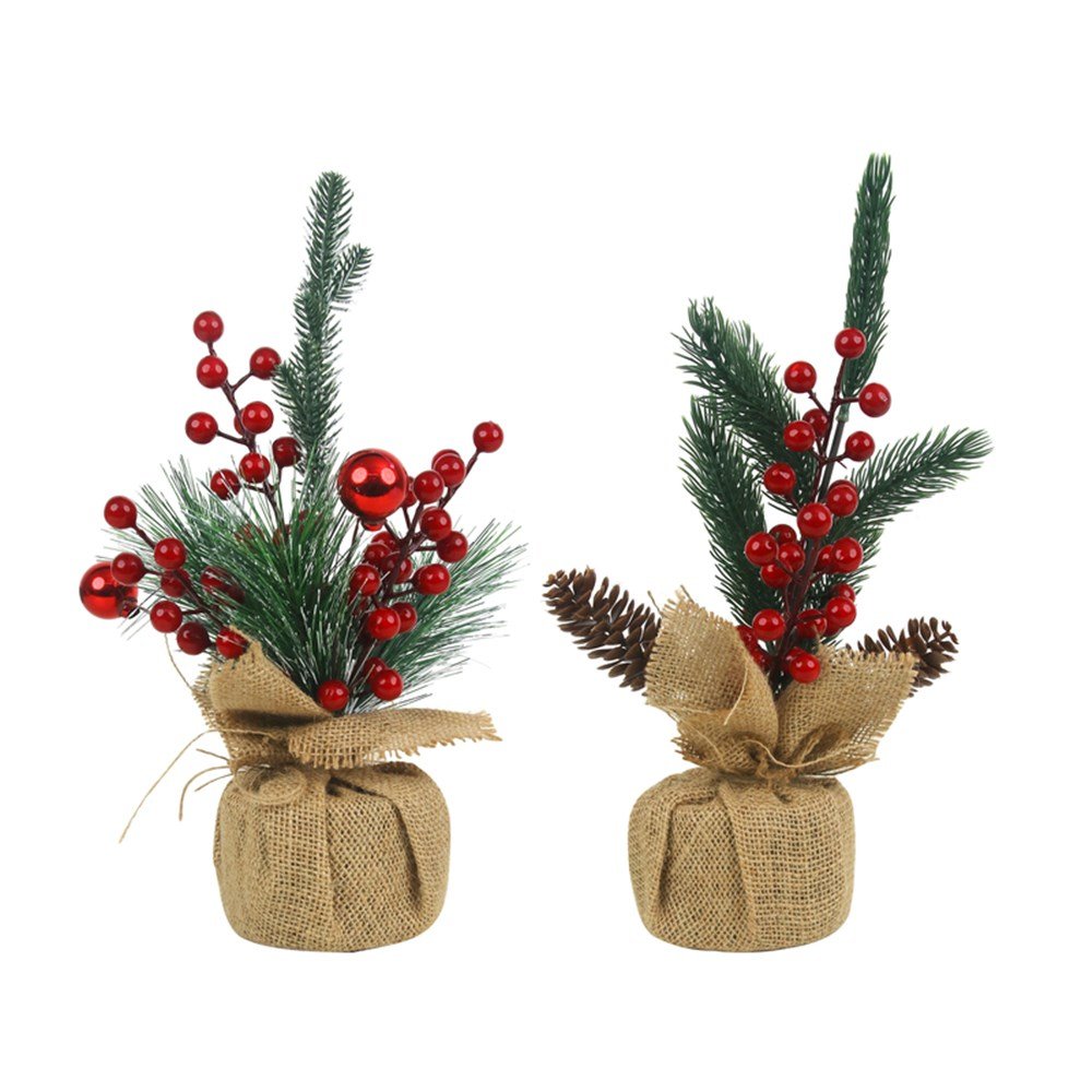Berry Pot W/Burlap Base Baubles