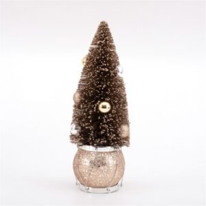 24Cm Sisal Champagne Tree W/Drum Base