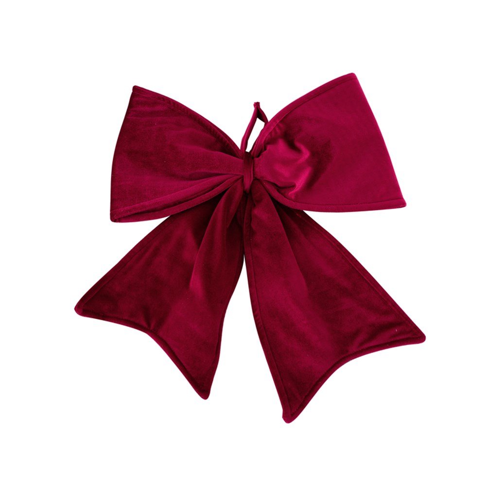 45X50Cm Red Velour Bow