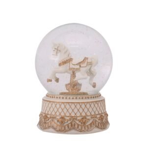 12X17.5Cm Rocking Horse Slow Globe