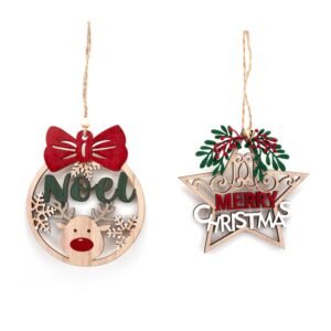 13X10Cm Merry Christmas Tree Ornament