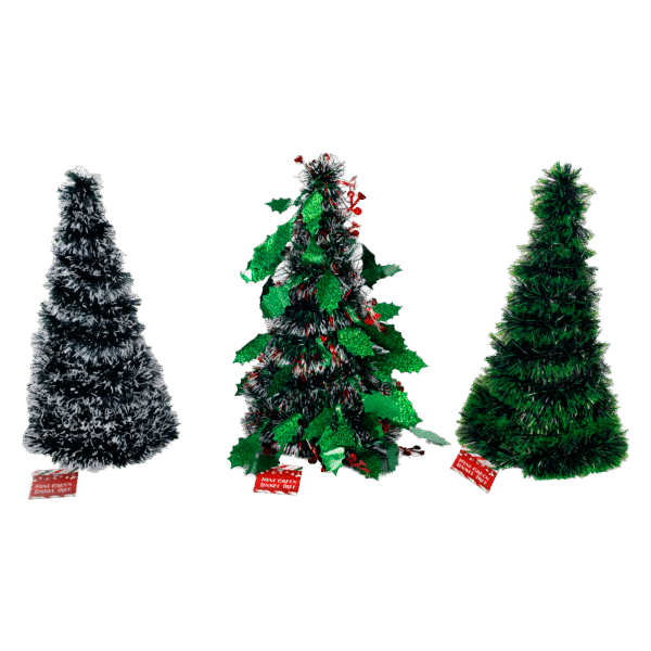 Tinsel Tree 27x12cm Frost