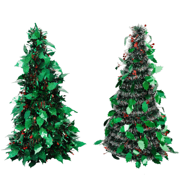 Tinsel Tree Green Holly Leaves 50x22cm