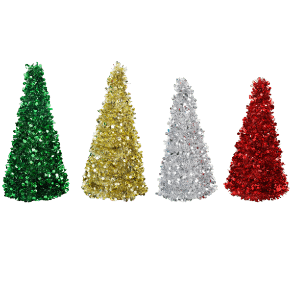 Tinsel Tree Red 50x22cm