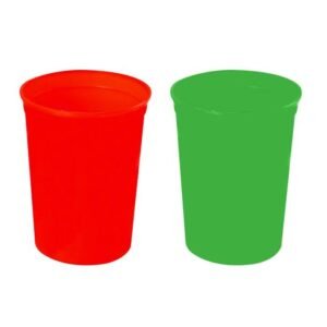 Plastic Cups Reuse Pk12 Green